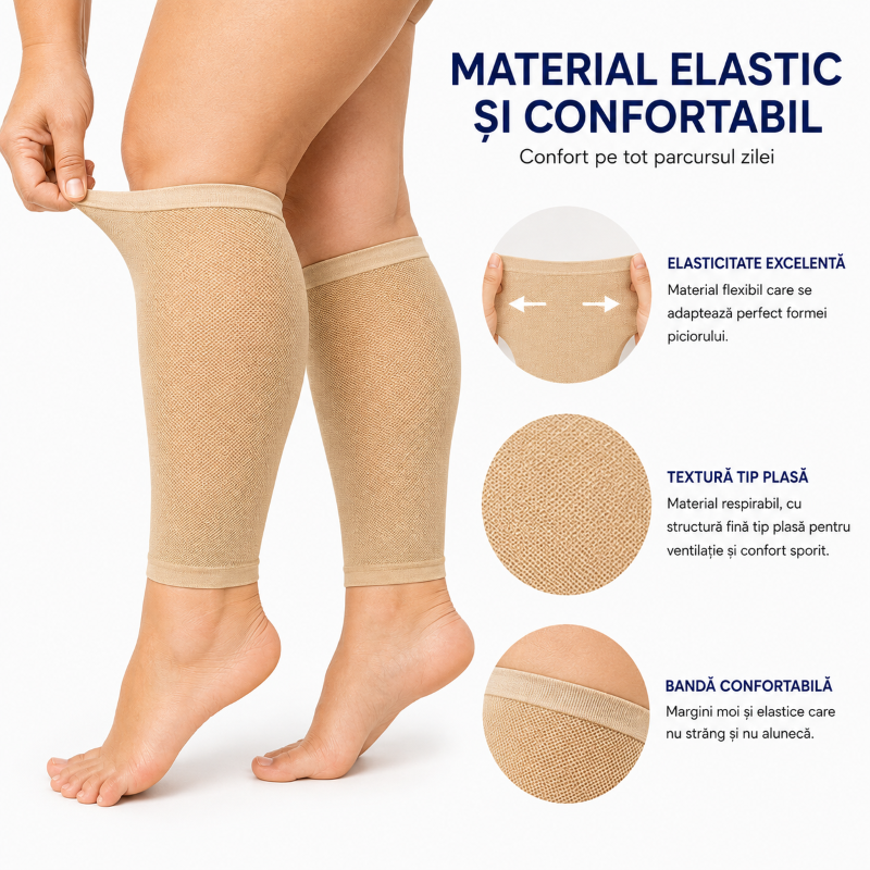 Material elastic și textură fină șosete compresive Zenifique